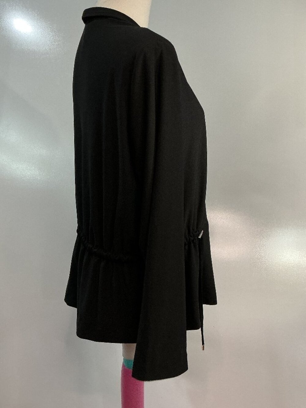 WynneLayers MarlaWynne Drapey Twill Drawstring Jacket Black M - Picture 4 of 12